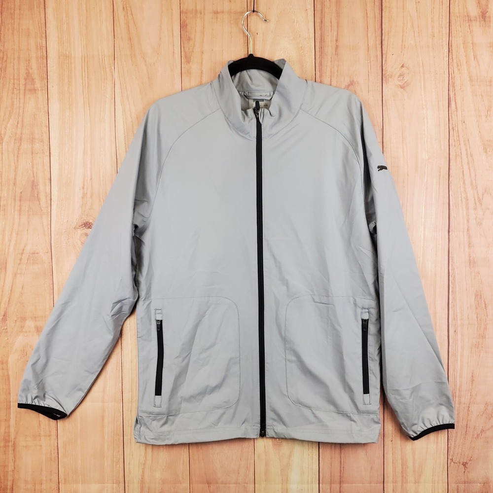 Puma Full Zip Windbreaker Jacket Mens Sz S Small Lightweight Puma Logo